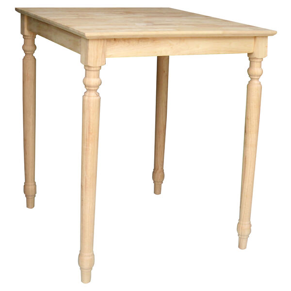 Unfinished 30 x 36-Inch Square Counter Height Table, image 1
