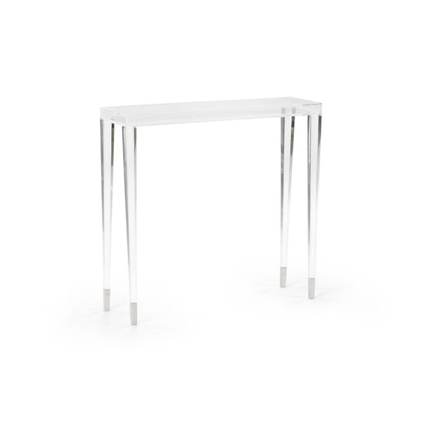 Berkshire Polished Nickel and Clear Entry Table, image 1