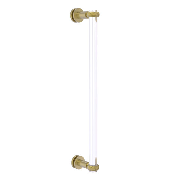 Clearview Satin Brass 18-Inch Single Side Shower Door Pull with Twisted Accents, image 1
