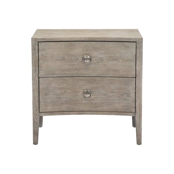 Albion Pewter Nightstand with Two Drawers, image 1
