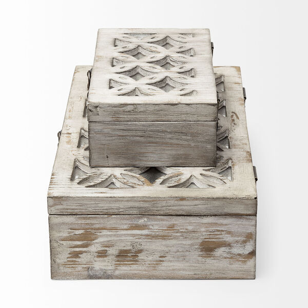 Floribundus Brown Decorative Box, Set of Two, image 3