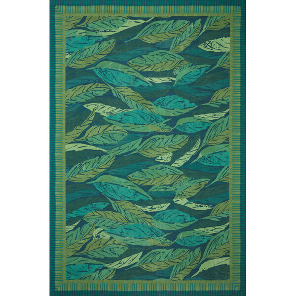 Pisolino Teal and Lagoon Indoor/Outdoor Area Rug, image 1