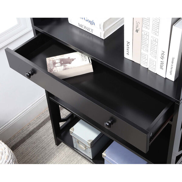 Omega Espresso 5 Tier Bookcase with Drawer, image 4