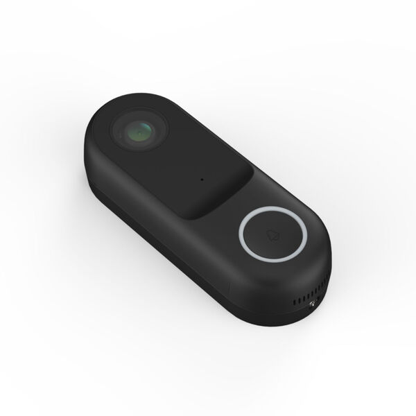 Black Smart WiFi Doorbell with HD 1080p Camera, image 4