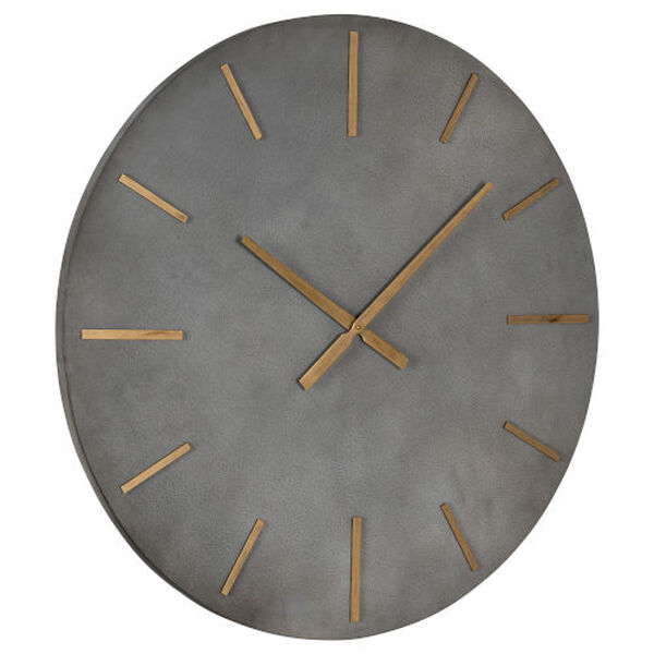 Adalynn Stone Grey and Gold 32-Inch Wall Clock, image 2