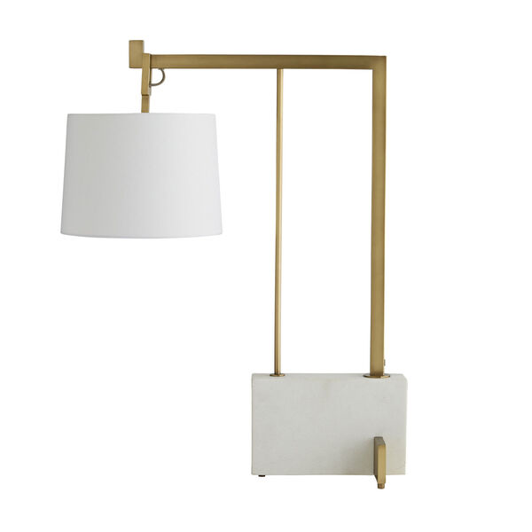 Ray Antique Brass One-Light Table Lamp, image 3
