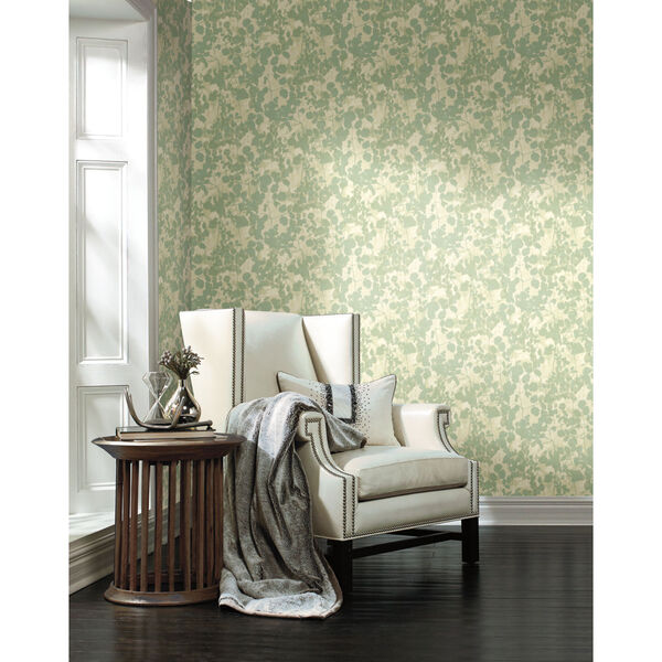 Candice Olson Botanical Dreams Green Pressed Leaves Wallpaper, image 5
