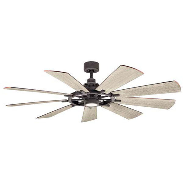 Gentry Weathered Zinc LED 65-Inch Ceiling Fan, image 1