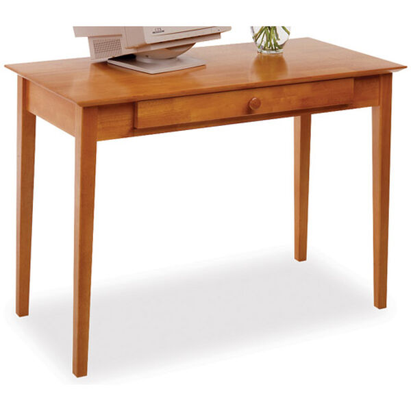 Honey Pine Wooden Computer Desk , image 1