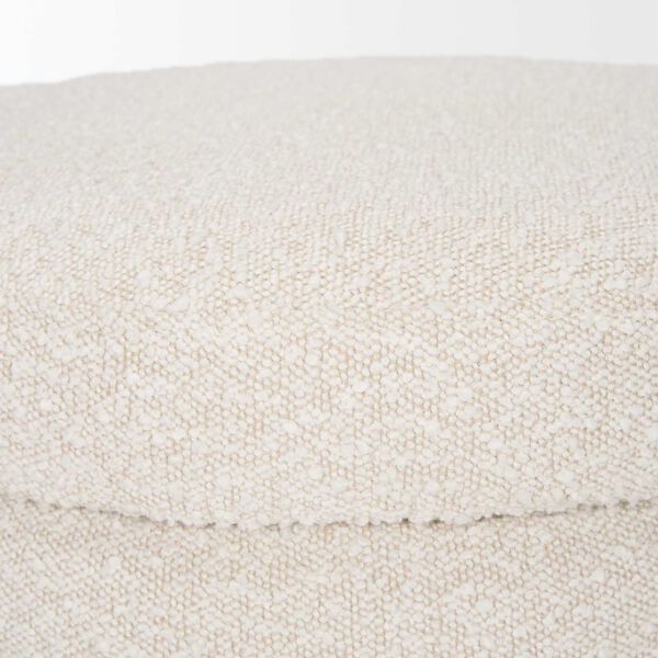 Elise Cream Boucle Upholstered Storage Ottoman, image 5