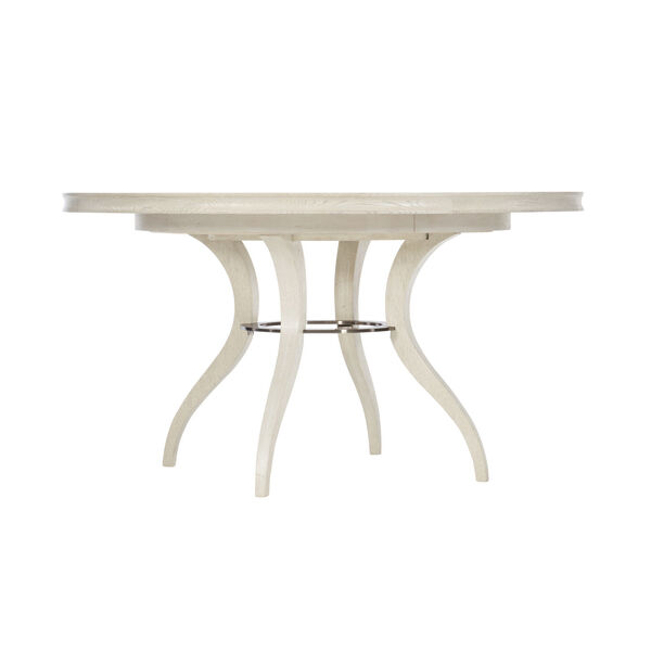 Allure Manor White and Silver Round Dining Table, image 4