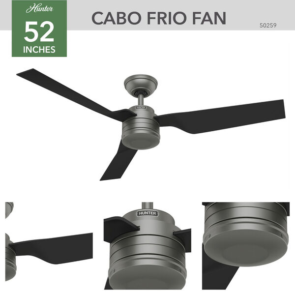Cabo Frio Antique Pewter 52-Inch Ceiling Fan, image 4
