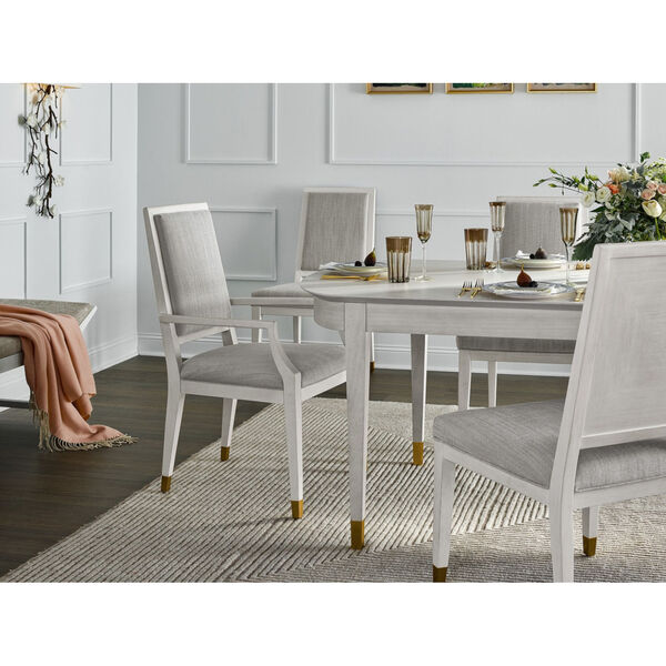Miranda Kerr Love Joy Bliss Alabaster and Pewter Armless Dining Chair, Set of 2, image 4
