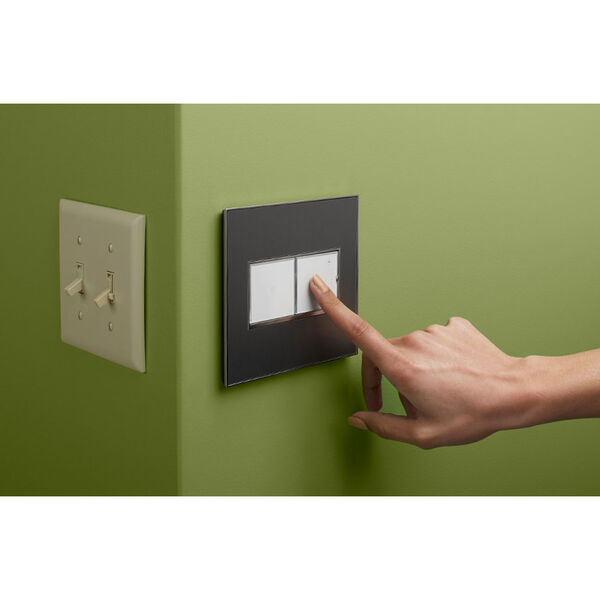 Brushed Stainless Real Materials 2-Gang Wall Plate, image 5