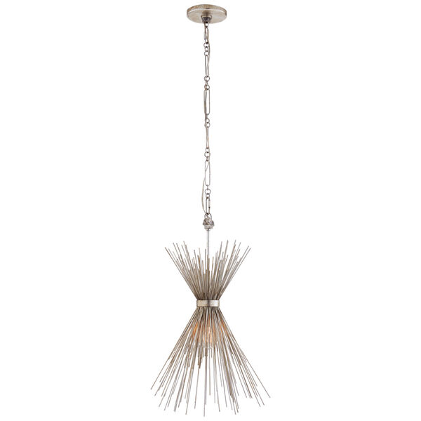 Strada Small Chandelier in Burnished Silver Leaf by Kelly Wearstler, image 1