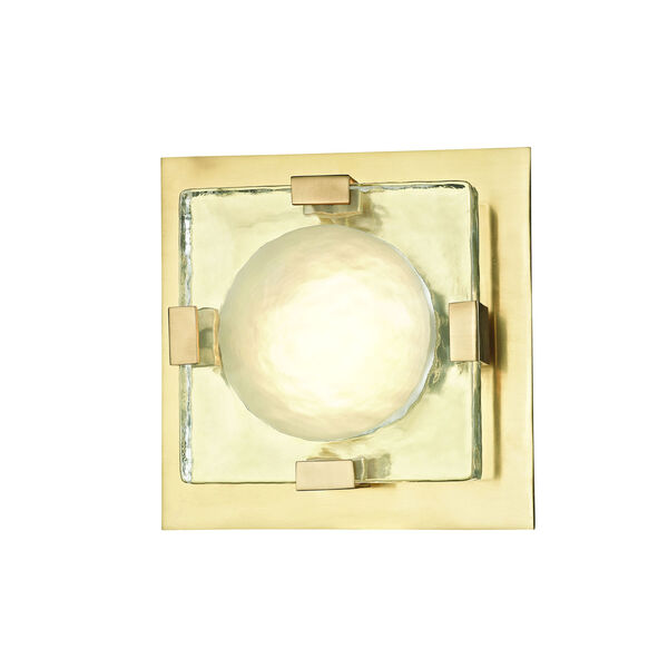 Bourne Aged Brass Eight-Inch LED Flush Mount, image 3
