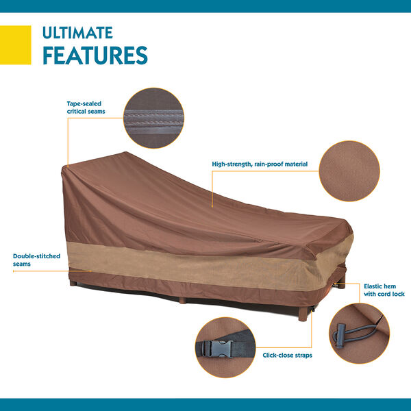 Ultimate Mocha Cappuccino 74 In. Patio Chaise Lounge Cover, image 4