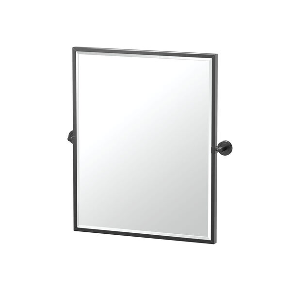 Latitude II 25-Inch Framed Rectangle Mirror Matte Black, image 1
