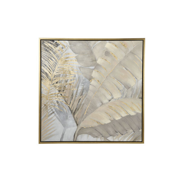 Brown and Gold Leaves Canvas Wall Art, 40-Inch x 40-Inch, image 5