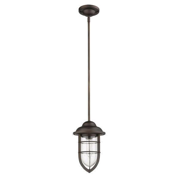 Dylan Oil Rubbed Bronze One-Light Outdoor Convertible Mini-Pendant, image 1