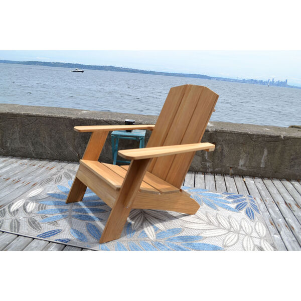 Bainbridge Natural Sand Teak  Outdoor Adirondack Chair, image 4