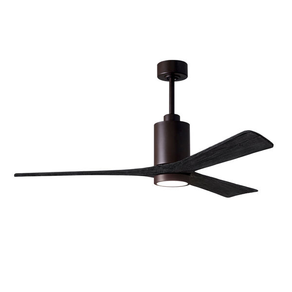Patricia-3 Textured Bronze and Matte Black 60-Inch Ceiling Fan with LED Light Kit, image 1