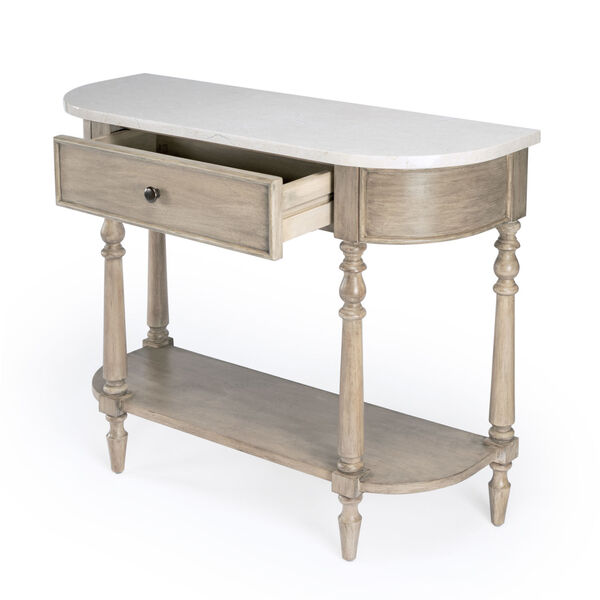 Danielle Light Brown Marble Console Table, image 2