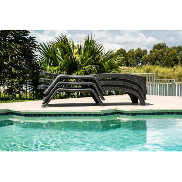 Roma Anthracite Outdoor Chaise Lounger, Set of Two, image 5