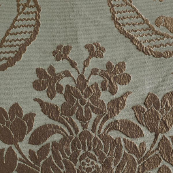 Magdelena Jade and Gold Faux Silk Jacquard Curtain-SAMPLE SWATCH ONLY, image 6