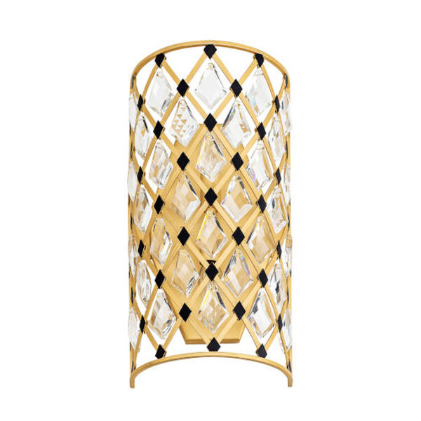 Windsor French Gold Matte Black Two-Light Wall Sconce, image 3