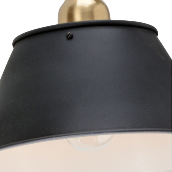 Black and Brass One-Light  Franklin Swing Arm, image 3
