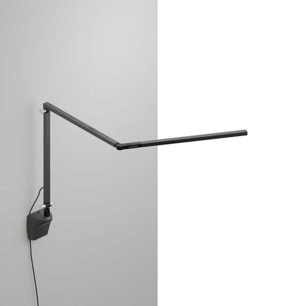 Z-Bar Metallic Black LED Mini Desk Lamp with  Metallic Black Wall Mount, image 1