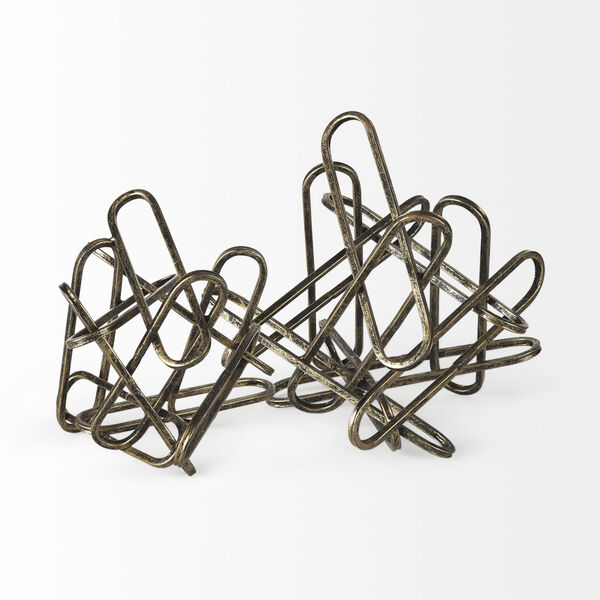 Henderson II Gold Metal Paperclip Decorative Object, image 3