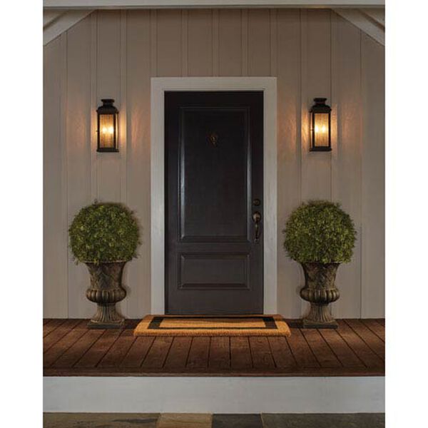 Wright Dark Weathered Zinc 18-Inch Two-Light Outdoor Wall Mount, image 4
