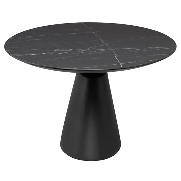 Taji Matte Black 93-Inch Dining Table with Oval Top, image 3