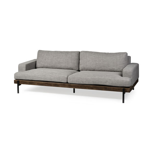 Colburne II Gray Upholstered Three Seater Sofa, image 1