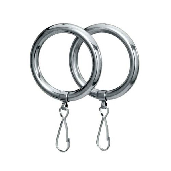 Chrome Shower Curtain Rings, image 1