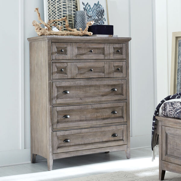 Paxton Place Dove Tail Grey Wood Drawer Chest, image 3