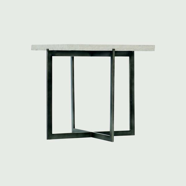 Hathaway Oil Rubbed Bronze and White Metal End Table, image 3