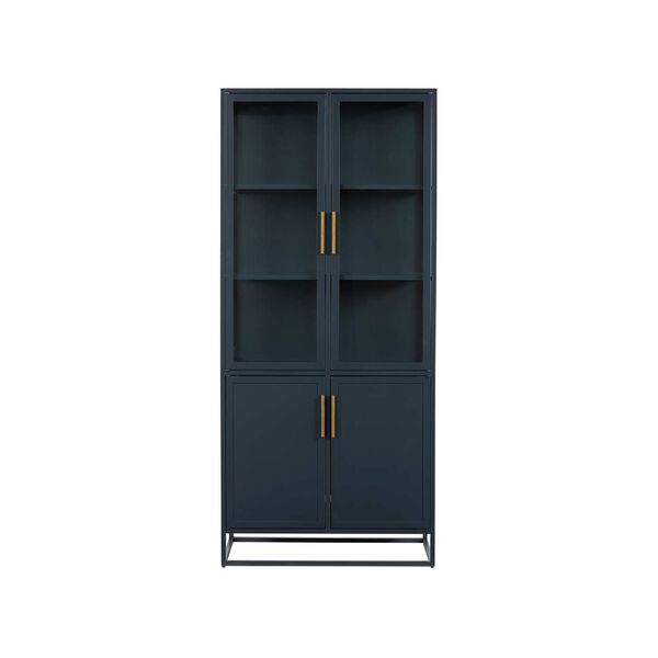 Getaway Cerulean Blue Santorini Tall Metal Kitchen Cabinet, image 1