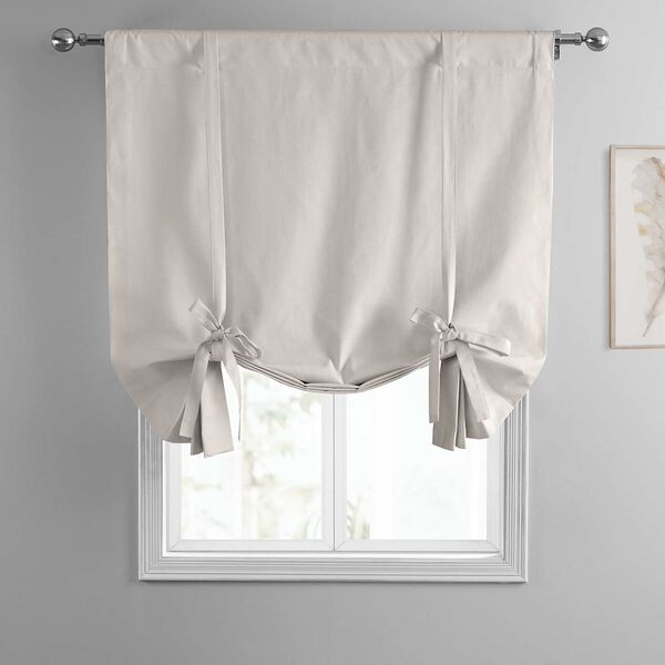 Supreme Beige Dune Textured Solid Cotton Tie-Up Window Shade Single Panel, image 3