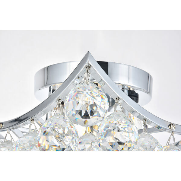 Corona Chrome 12-Inch Four-Light Flush Mount with Royal Cut Crystal, image 4