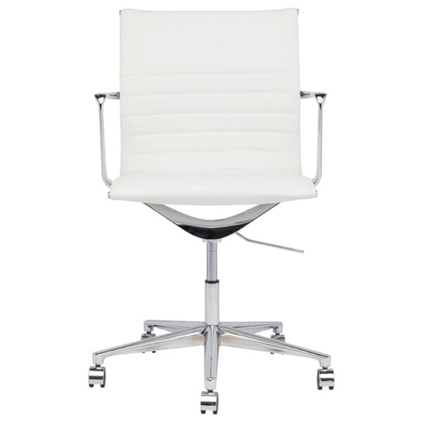 Antonio White and Silver Office Chair, image 2