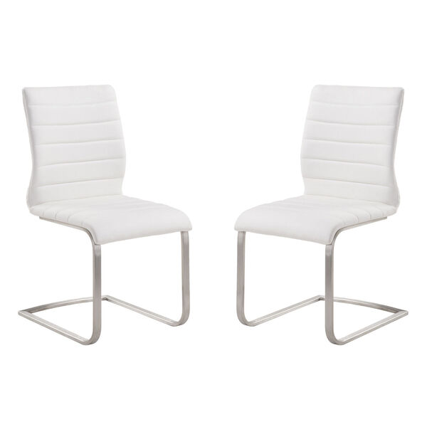 Fusion White with Black Wood Dining Chair, Set of Two, image 1