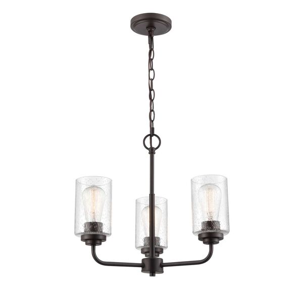 Moven Rubbed Bronze Three-Light Chandelier, image 4