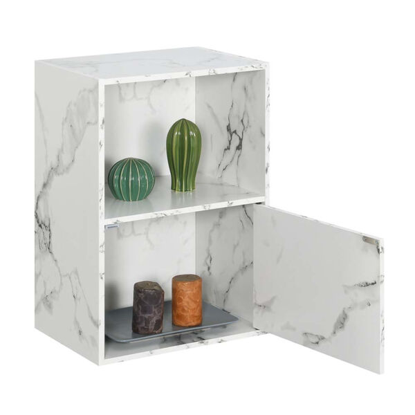 White Marble 24-Inch Xtra Storage One Door Cabinet, image 4