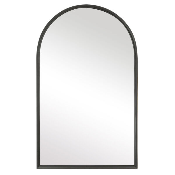 Linden Matte Black Arch Wall Mirror, image 2