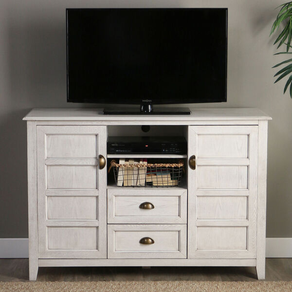 Angelo HOME 52-Inch Rustic Chic TV Console - White Wash, image 1