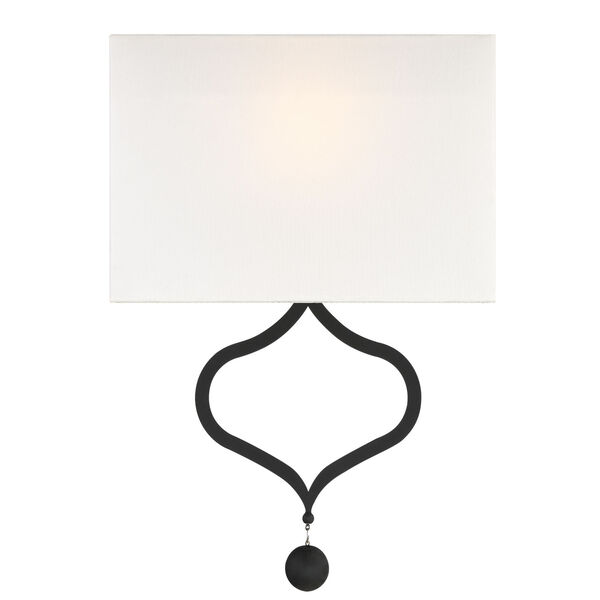 Derby Black Forged Two-Light Wall Sconce, image 1