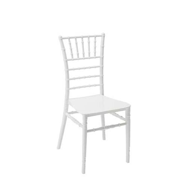 Tiffany White Outdoor Stackable Side chair with Cushion, Set of Four, image 2
